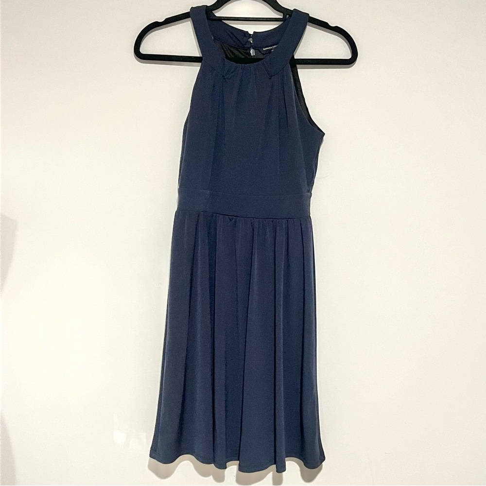Banana Republic Factory Navy Blue Sleeveless Dress Size 0P Party Cocktail